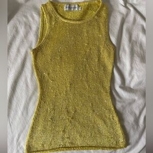 Asta Resort Ana Sequin Gold/Yellow Top